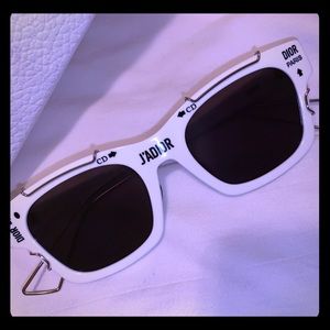 White Dior sunglasses